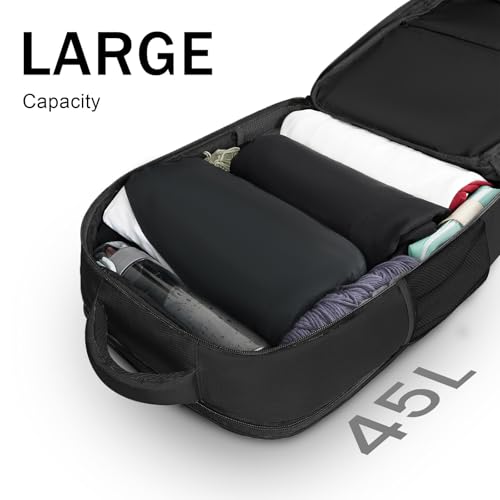 MATEIN Extra Large 45L Travel Backpack, Airline Approved 18 Inch Backpack | Shoe Compartment, Water Resistant, College Luggage Backpack, Casual Daypack, Overnight Weekender Travel Bag, Black - color: Black, size: XX-Large