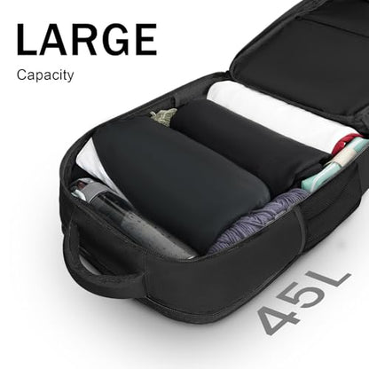 MATEIN Extra Large 45L Travel Backpack, Airline Approved 18 Inch Backpack | Shoe Compartment, Water Resistant, College Luggage Backpack, Casual Daypack, Overnight Weekender Travel Bag, Black - color: Black, size: XX-Large