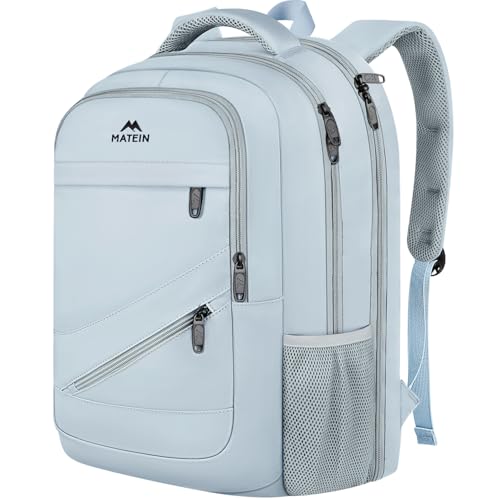 MATEIN 18 Inch Laptop Backpack for Women, TSA Approved 50 L Laptop Rucksack | Large Capacity Anti Theft Backpack with Comfortable Shoulder Straps, College Bag for Teacher Work Travel, Haze Blue - color: Blue, size: 18 Inch