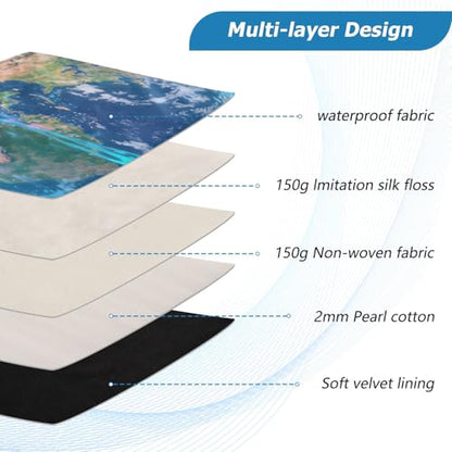 Marine Lifes and Earth Padded Laptop Sleeve Case 13 Inch Soft Quilted Laptop Bag Waterproof Computer Sleeves - color: marine lifes and earth, size: Medium