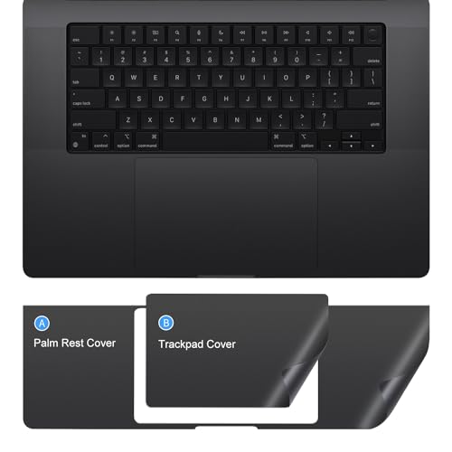 Palm Rest Cover Skin Compatible with 2026 2025-2023 MacBook Pro 16 Inch M5 M4 M3 A3428 A3429 A3403 A3186 A2991 Trackpad Protector Touch Pad Cover Skin, MacBook Pro 16" Accessories, Space Black - size: 2023+ MacBook Pro 16" M4 M3(Black)