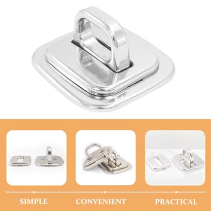 2pcs Laptop Lock Anchor Base Plate for Notebooks and Tablets, Zinc Alloy Fixed Base with Easy Operation and Antitheft Solution, for Office and Desk Mount Security