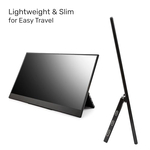 SideTrak Solo Pro 15.8" Portable Monitor for Laptop | FHD 1080P LED IPS Dual Display w/Anti-Glare Screen, USB & Mini HDMI, Laptop Monitor Extender for Mac, PC, Chrome, HDR & Speakers - style: Non-Touchscreen