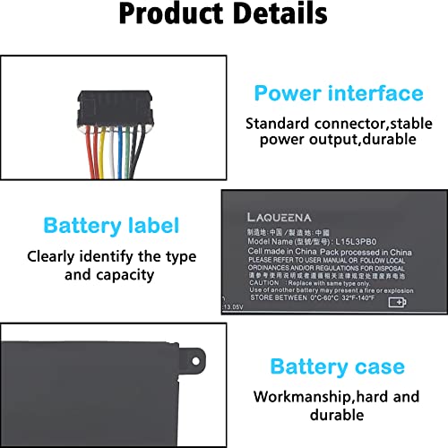 L15L3PB0 Laptop Battery Compatible with Dell Lenovo IdeaPad 330S-14AST 330S-14IKB 330S-15ARR 330S-15AST 330S-15IKB Series L15M3PB0 11.25V 52.5Wh 3-Cell - style: L15L3PB0