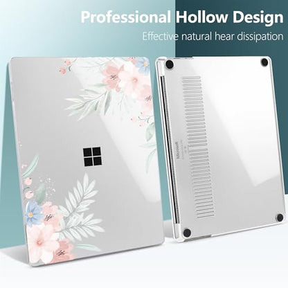 Batianda Case for Microsoft Surface Laptop 13 inch 2025 2026, Pastel Floral | Fits Model 2095, Artistic Patterns Ultra-Slim Lightweight Scratch-Resistant Hard Shell with Professional Protection - color: Lovely flowers
