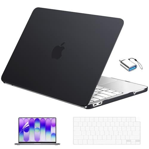 EooCoo for MacBook Neo Case 13 inch 2026, Scratch Resistant, Matte Black | 4 in 1 Kit, Durable, Easy Snap-On, Stays New, Model A3404 (A18 Pro Chip) - color: Matte Black