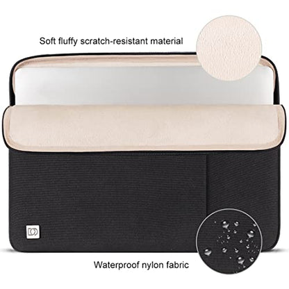DOMISO Laptop Case Laptop Sleeve Cover Compatible with 14 inch MacBook Pro M4/M3/M2/M1 Pro/Max 2024-2021, Compatible with 13.3 inch HP Dell ASUS Lenovo Notebook, Water-Resistant Bag with Pocket, Black - color: Black, size: 13-13.3 inch