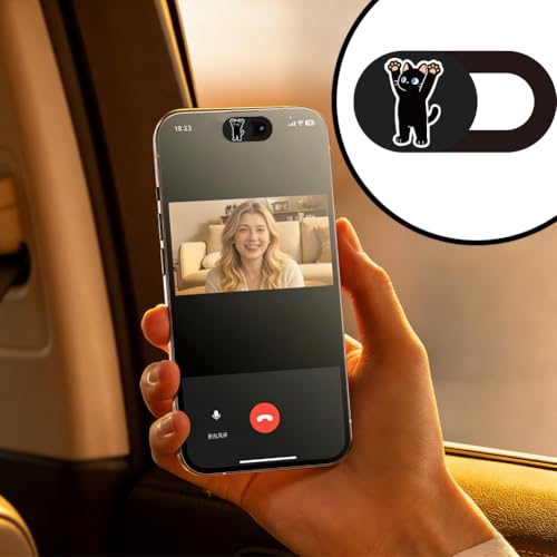 6Pcs 6 Styles Cat Camera Cover Slide Cute Privacy Guard Accessories, 0.04 Inch Ultra Thin Webcam Cover Protector Blocker for Laptop Desktop Computer Tablet Notebook Mini PC Home Office Use - color: Cat Shape