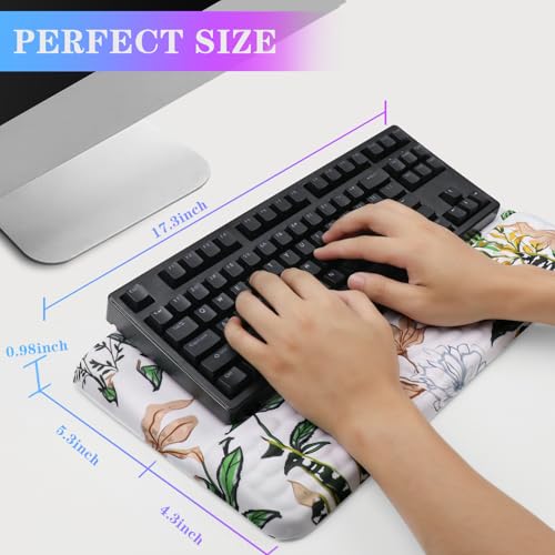 Computer Keyboard Stand with Wrist Rest, Ergonomic Tilted Keyboard Holder - Keyboard Riser with Wrist Pad - Keyboard Tray Support for Office Home - Wild Grass - color: Keyboard Stand-wild Grass