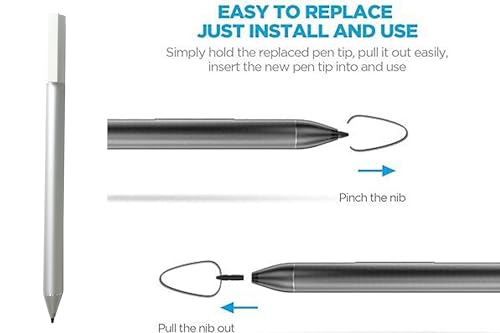 Stylus Pen for HP X360 15-BL 12-F 12-F014DX Stylus Pen L18551-001 - color: Silver, style: L18551-001