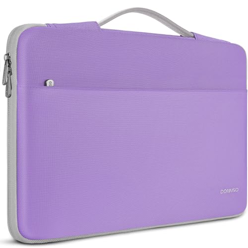 DOMISO 14 inch Laptop Case Sleeve Protective Cover Compatible with 15 inch MacBook Air M4 M3 M2,MacBook Pro,14-15 inch HP Dell ASUS Lenovo Chromebook,Waterproof Computer Cases Bag with Handle,Purple - color: Purple, size: 15" for Macbook Air