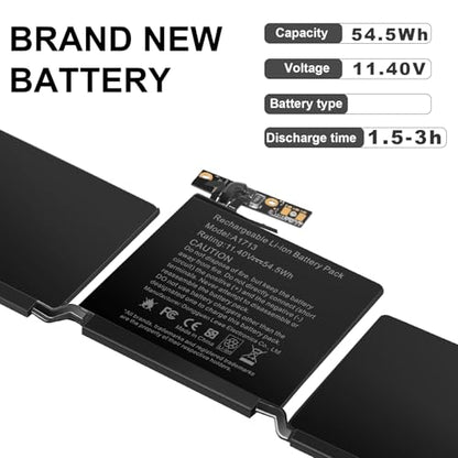 Futurebatt A1713 A1708 Battery for MacBook Pro 13 inch A1708（Late 2016，Mid 2017），MacBook Pro 13 1 MacBook Pro 14 1 EMC 2978 3164 MPXQ2LL MLL42LL MLUQ2LL MPXR2LL - size: A1713 14.61 6.73 0.98in