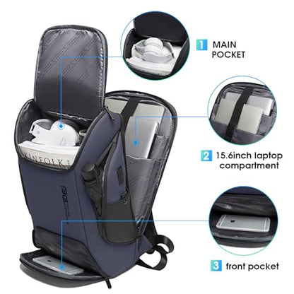 FUTURE AESTHEICS Business Laptop Smart backpack Can Hold 15.6 Inch Laptop Commute Backpack Carry on bag for men and women - color: Blue