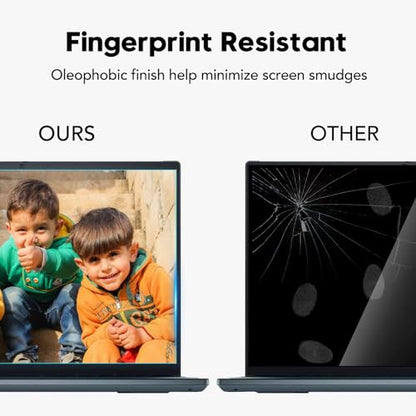 15.6-inch 16:9 Universal Laptop Screen Protector with Tempered Glass | For HP/Dell/Acer/ASUS/Samsung/Lenovo/MSI/Toshiba/LG/Razer Blade, Bubble Free,Anti Scratch Anti-Fingerprint - size: 15.6 Inch (16:9 Aspect Ratio Screen)
