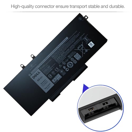 DELL 3HWPP Battery for Dell Latitude 5401 5410 5411 5501 5510 5511 Precision 3541 3551 Inspiron 7706 2-in-1 Inspiron 7500 2-in-1 Inspiron 7506 2-in-1 Black 03HWPP 10X1J N2NLL 1VY7F 451-BCMN 15.2V 68Wh