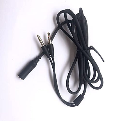 LZYDD Headset Y Splitter Audio Cable Separate Microphone Headphone Port Gaming Headset Splitter PC Headphone Adapter Cord for Razer Kraken X/BlackShark V2 Pro/Razer Nari