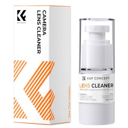 K&F CONCEPT Spray and Lens Cleaner Care Kit, Camera Lens Cleaner | Efficient Cleaning，Easy to Carry, for All Optical Glasses Telescopes Laptops Computers,MW02