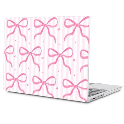 Case for Surface Laptop 5/4/3 13.5", Bows-Stripe | Hard Shell Case with Keyboard Cover & Screen Protector. Fits Surface Laptop 5/4/3 13.5" Metal Palm Rest Models 1951/1868. - color: Bows-Stripe