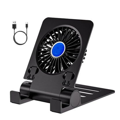 Tablet Cooling Stand with Powerful Cooling Fan Foldable Easy Storage for Travel Multifunctional Desktop Lazy Bracket Laptop Phone Stand