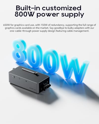 AOOSTAR AG02 OCuLink eGPU Dock with 800W PSU and USB4 Port, External GPU Docking Station for Windows 11 Mini PCs, Laptops and Gaming Handhelds, GPU Not Included