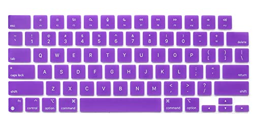 Keyboard Skin Compatible for 2026 MacBook Neo 13" A18, Air 15.3" 13.6" M5 M4 M3 M2 A3448 A3241 A3114 A2941 A3449 A3240 A3113 A2681, MacBook Pro 14 16 inch M5 M4 M3 M2 M1 A3426 A3427 A3434 (Purple) - color: Purple