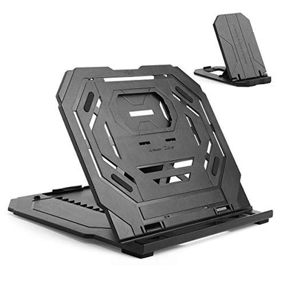 Drawing Tablet Stand, Laptop Stand for Tablet Display, 9 Levels Adjustable Angles with a Built-in Phone Holder, for 12-17 inch Drawing Tablet, Smartphones - color: Grey