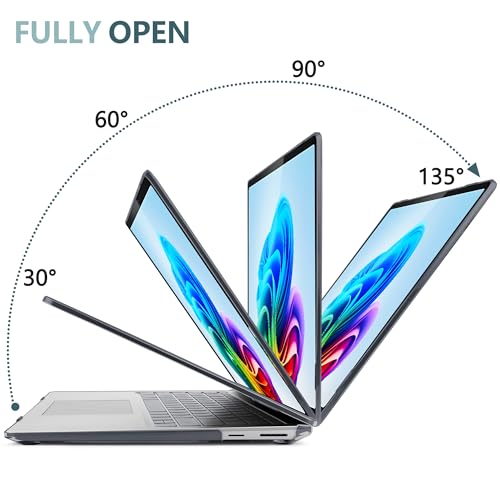Crystal Clear Case for 15" Microsoft Surface Laptop 8 2026 for Business,Surface Laptop 2024 2025 (7th Edition), Lightweight Ultra-Slim Shell with Keyboard Cover, OTG Adapter, Black - color: Black
