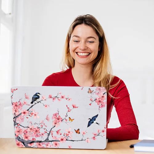 CREATCABIN Laptop Skin Sticker Decal PVC Vinyl Quote Sticker Notebook Art Decal PC Art Personalized Protector Waterproof Scratchproof Laptop Skin for 12.1 13 13.3 .6 14 15 15.3 16 Inch Flower Bird - style: Flower, Bird