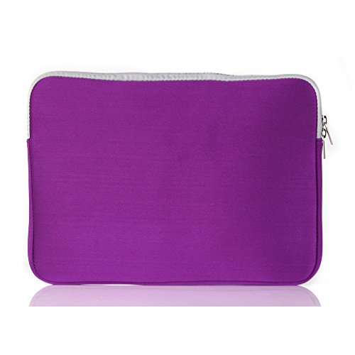 UESWILL Neoprene Soft Sleeve Bag Briefcase Compatible with 13 inch MacBook Pro/MacBook Air / 13 inch Ultrabook Chromebook Notebook Netbook Computer Tablet & 12.9 iPad Pro,(Purple) - color: Purple, size: 12.5-12.9-13-13.3 inches