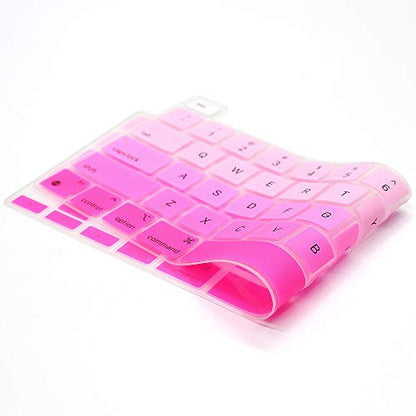 ProElife Keyboard Cover Skin for 2022 MacBook Pro 13.3 inch with Apple M2 Chip & 2021 2020 MacBook Pro 13 inch with M1 Chip (Model: A2338) Accessory Ultra Thin Silicone Keyboard Cover (Ombre Pink) | Ultra Thin (0.26 mm), Silicone Protective Skin, Dust-pro