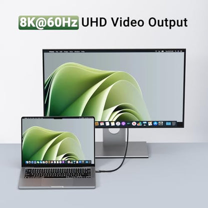 Short USB C TOC Cable(1FT, 2packs) 240W 40Gbps USB C Data Cable | 8K USB C video cable,5A fast charging Cord Compatible with Thunderbolt 4/3 Cable iPhone17 16/15,MacBook, XPS, Surface - size: 1ft,1ft, style: 240W/40Gbps/8K