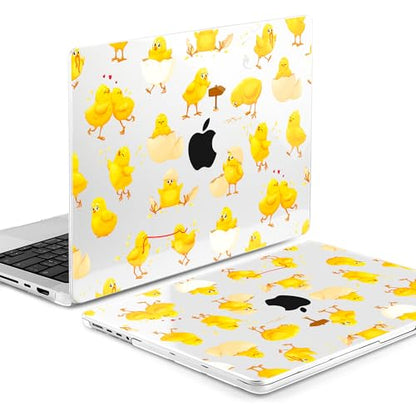 MEEgoodo Compatible with MacBook Pro 14 inch Case (M5/M4/M3/M2/M1) Pro/Max 2026 2025 2024 2023 2021, Case Fit Model A3427/A3426/A3434/A3112/A3401/A3185/A2918/A2992/A2779/A2442, Cute Little Chick - color: Cute Little Chick