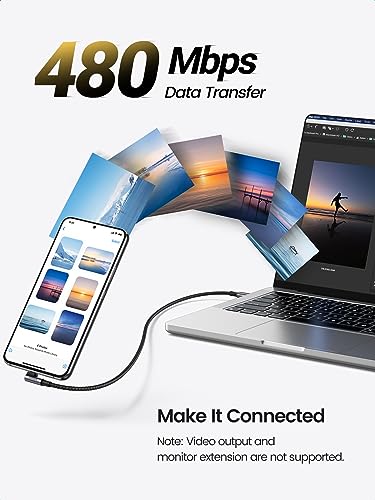 UGREEN 100W Right Angle USB C Cable, Fast Charging Cable, 10ft | 90° angled connector for gaming & bedside. For iPhone 17/16/15, MacBook, Galaxy S26/S25, iPad, Pixel, Switch - size: 10 ft