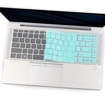 2 PCS Keyboard Cover for HP EliteBook 840 G7 G8 14 Inch Notebook, HP EliteBook 845 G7 G8 14 Inch Notebook PC Model Laptop US Layout Keyboard(Not for HP Elitebook 840 G5/G6)-HotBlue+Clear - color: HotBlue+Clear