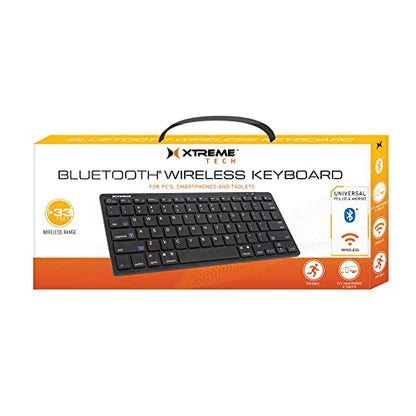 Xtreme Wireless Super Slim Keyboard for Desktop Computers, USB Nano Receiver, Plug and Play Installation, 33ft Range Universal Use, 2 AAA Battery Required not Included