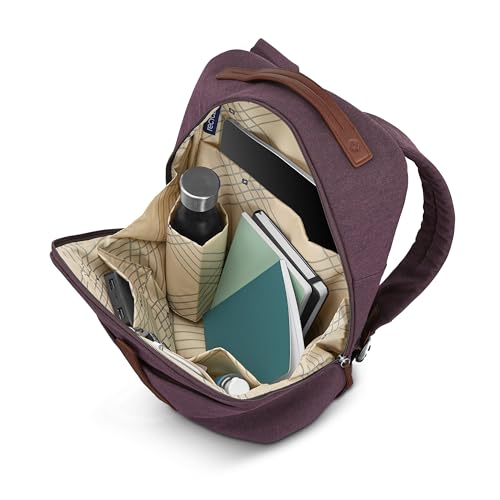 Samsonite Virtuosa Carry-On Travel Backpack with Padded Laptop Sleeve, Merlot - color: Merlot