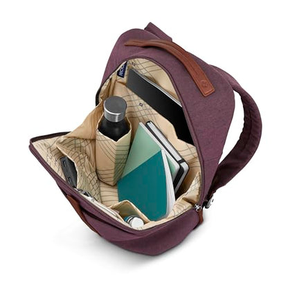 Samsonite Virtuosa Carry-On Travel Backpack with Padded Laptop Sleeve, Merlot - color: Merlot