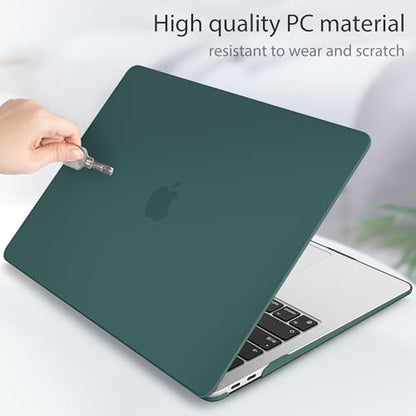 May Chen Compatible with New MacBook Air 13 inch Case 2021 2020 2019 2018 Release Model: M1 A2337 A2179 A1932, Plastic Hard Shell Case for Mac Air 13 inch with Retina Display Fits Touch ID, Dark Cyan - color: Dark Cyan