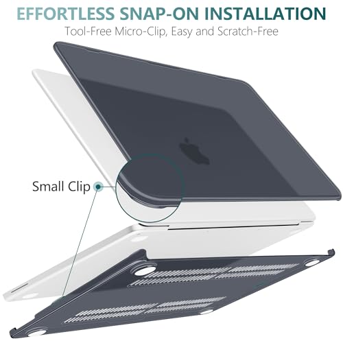 Batianda CrystalAir Case for MacBook Neo 13 Inch 2026, Crystal Black | 4-in-1 Bundle Ultra Clear Slim Hard Shell, Lightweight Everyday Protection for MacBook Neo 13 Inch 2026 Model A3404 - color: Crystal Black