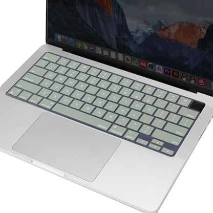 MOSISO Keyboard Cover Skin Compatible with MacBook Air 15 inch M3 M2 | A3114 A2941/Air 13.6 A3113 A2681/Pro 14/16 M4 M3 M2 M1, Antique Green - color: Antique Green