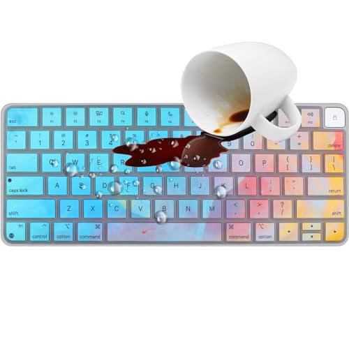Colorful Keyboard Cover Skin for Apple Magic Keyboard A2449 A2450 MK293LL/A MK2A3LL/A, 2024/2023/2021 iMac All-in-One Desktop Keyboard, iMac 24 Inch with M4 /M3 /M1 Chip with Touch ID, US Layout - color: Colorful