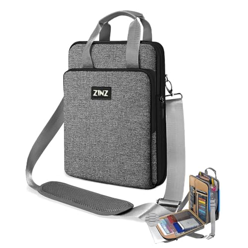 Laptop Shoulder Bag 12.3-13 inch Case Sleeve, Expandable Handbag with Valuables Compartment Compatible with MacBook Air/Pro/Neo 13", iPad 12.9"/13"/11", Shockproof,Gray-Black edge - color: Gray-black Edge