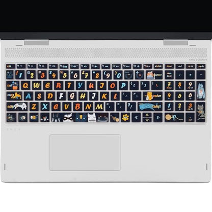 Keyboard Cover for HP Envy x360 15m-bp/bq /2020 2019 HP Pavilion 15/ HP Pavilion x360 15.6” Series/HP Envy 17 17.3" Series/HP Laptop 15t 17t 17-ca0011nr 17-by0040nr, Cat - color: Cat