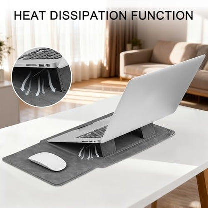HoYiXi 14 Inch Laptop Sleeve Case with Stand Feature for Mac Book Pro 14 2021/ASUS Vivobook 14/HP Pavilion X360/IdeaPad 14/Dell HP ASUS Acer Huawei Matebook 14'',Compatible 13.3-14'' PC,Dark Gray - color: Dark Gray, size: 13.6-14'' laptop