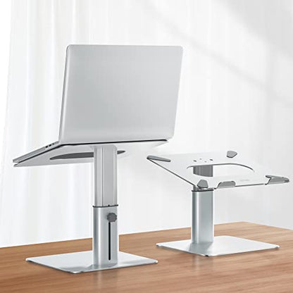 BESIGN LSX6N Laptop Stand, Ergonomic Adjustable Notebook Riser, Computer Holder, Laptop Mount Compatible with 10-15.6" Laptops, Silver - color: Silver, size: Sit Work(H5.90-9.44in)