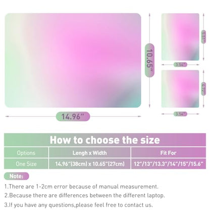 15-15.6 inches Netbook Laptop Skin Sticker Decal Reusable Cover Protector for 11.6 12 13 13.3 14 15 15.4 Notebook Chromebook Easy to Apply Remove, Scratch-Resistant Waterproof I Dream Gradient - color: Dream Gradient