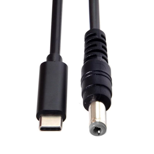 CY Cable Type C USB-C Input Source 65W to DC 5.5x2.1mm Power Charge Cable 19.5V Compatible with Laptop 18-20V - color: Black DC 65W, size: 5.5x2.1mm
