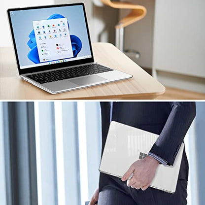 Fintie Case for 12.4 inch Microsoft Surface Laptop Go 3/2/1 2023/2022/2020 | Model: 2013 1943, Snap On Hard Shell Cover, Crystal Clear - color: Crystal Clear