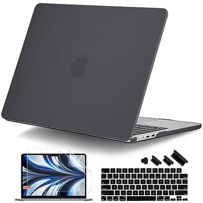 DONGKE Compatible with MacBook Air 13 inch Case M5 M4 M3 M2 2026 2025 2024-2022 A3449 A3240 A3113 A2681, Plastic Hard Shell & Keyboard Cover for MacBook Air 13.6 inch, Matte Black - color: Matte Black