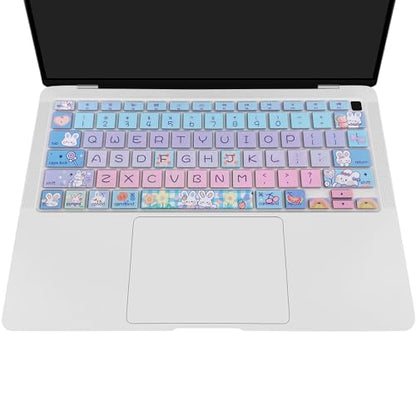 Silicone Keyboard Cover for MacBook Air 13 inch 2021 2020 Model A2179 A2337 M1 Chip, Cute Bunny - color: Cute Bunny